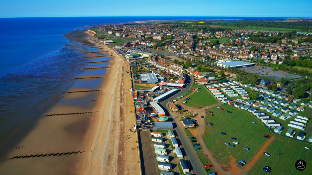 Norfolk Drone Aerial Photography Hunstanton Fun Fair Norfolk Drone