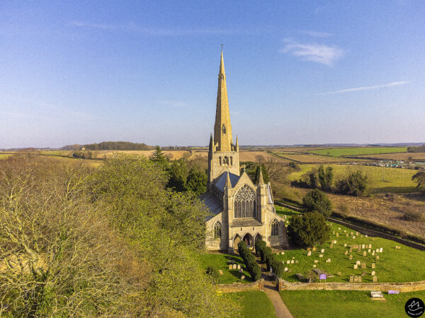 Snettisham Church Norfolk Aerial Shot